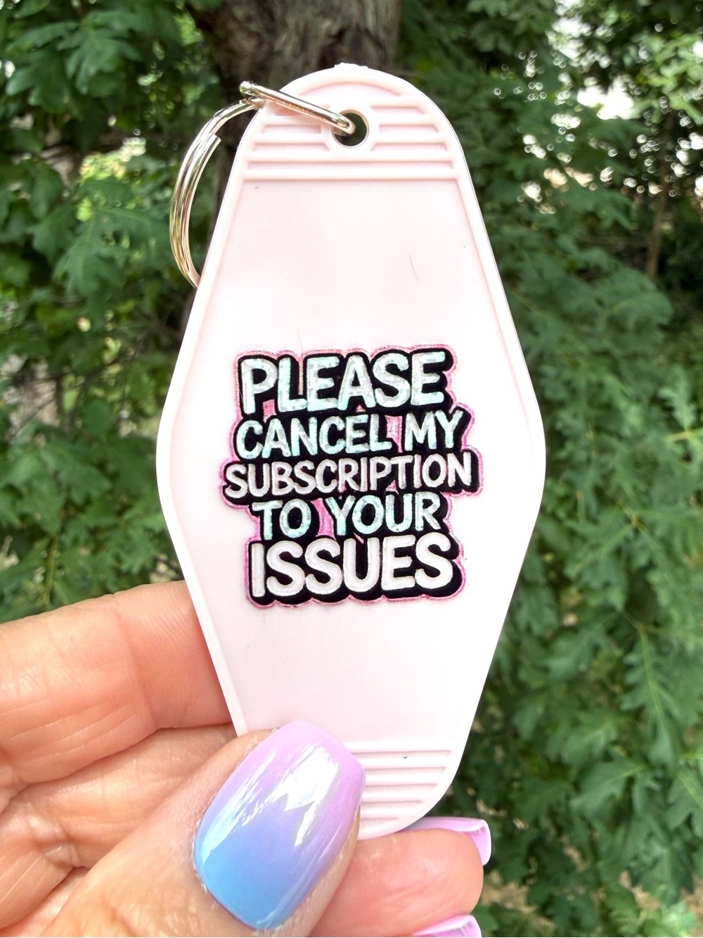 Vintage style motel key 3.5” keychain funny humorous sarcastic gift idea